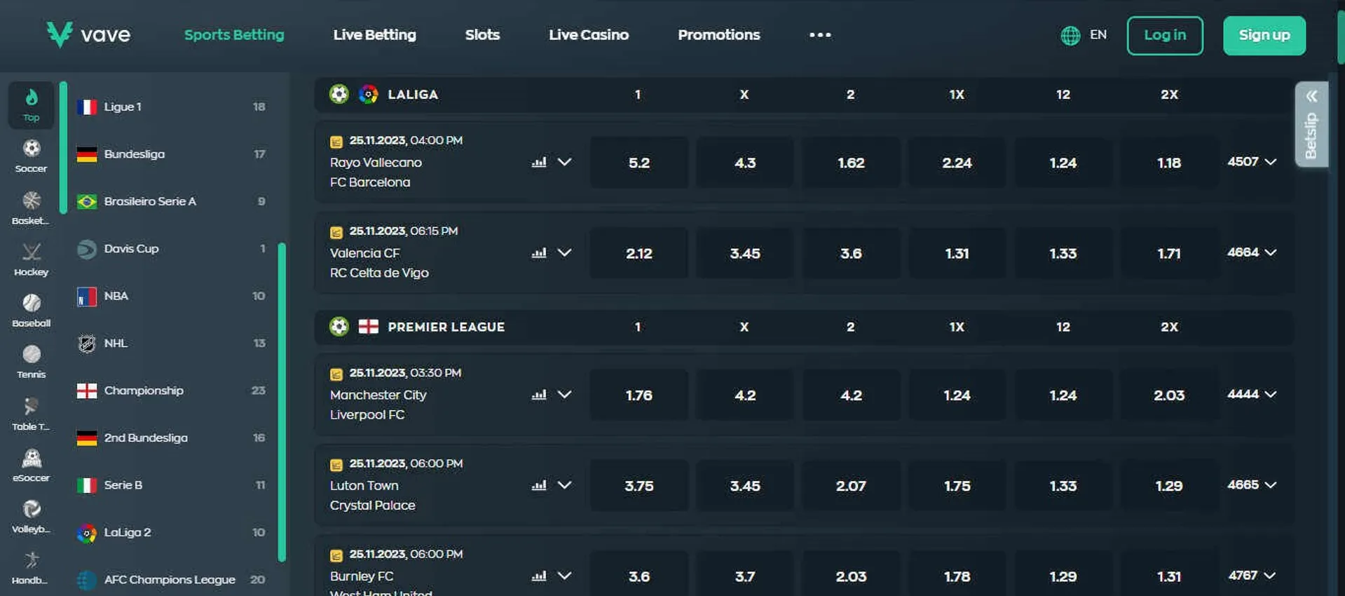 Sporting bets app